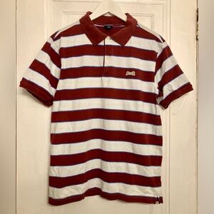 Le Tigre Maroon and Light Blue Polo Shirt (S)